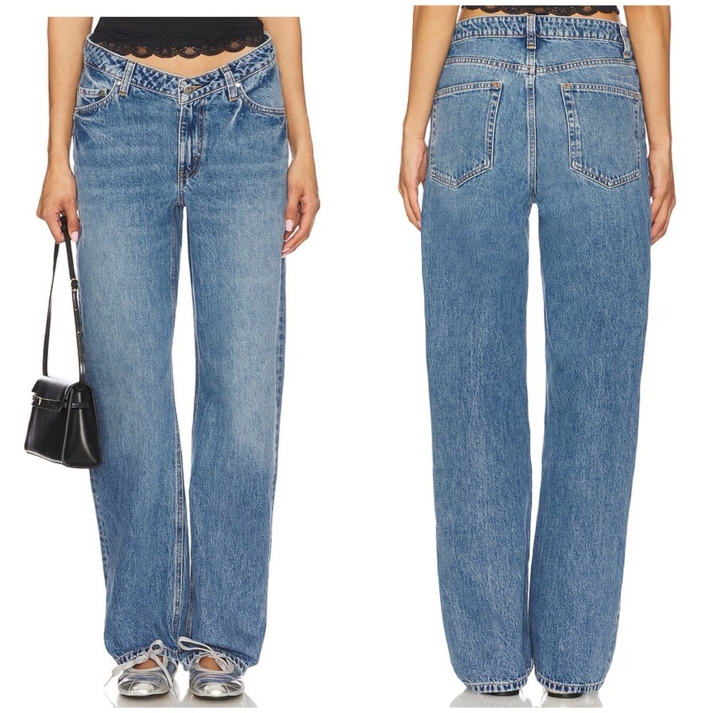 Lovers and Friends V Front Curve Jeans in Kiss Indigo Size 25